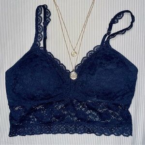 Hollister Navy Blue Lace Bralette 💙